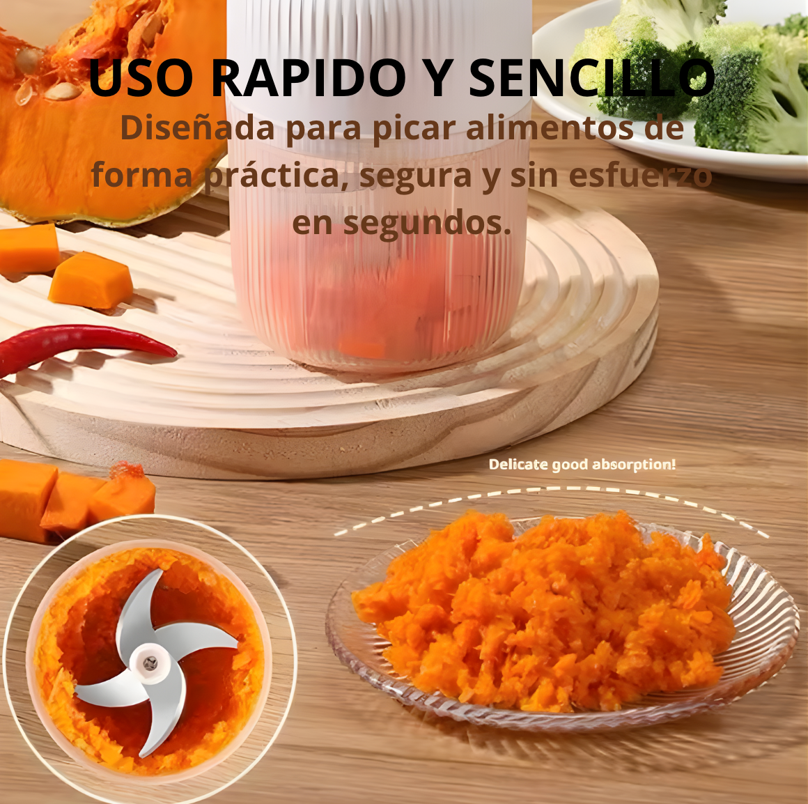 Mini Picadora Electrica USB