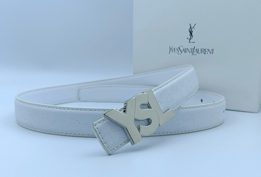 Cinturón Yves Saint Laurent (YSL) Blanco