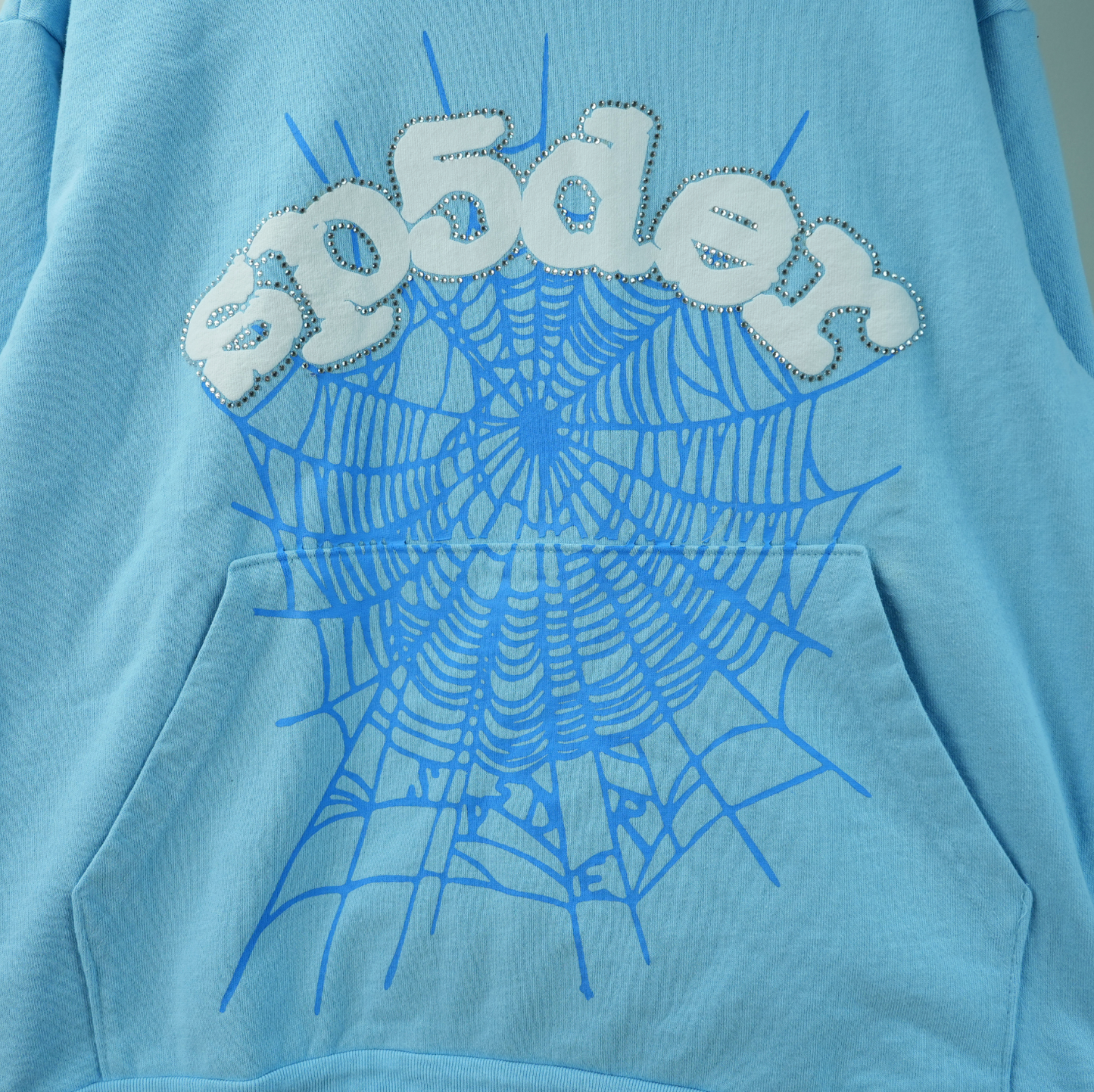 Sudadera Sp5der con Capucha Azul Cielo