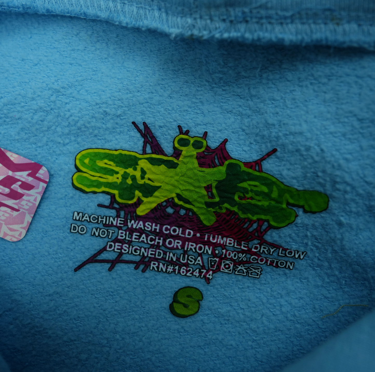 Sudadera Sp5der con Capucha Azul Cielo